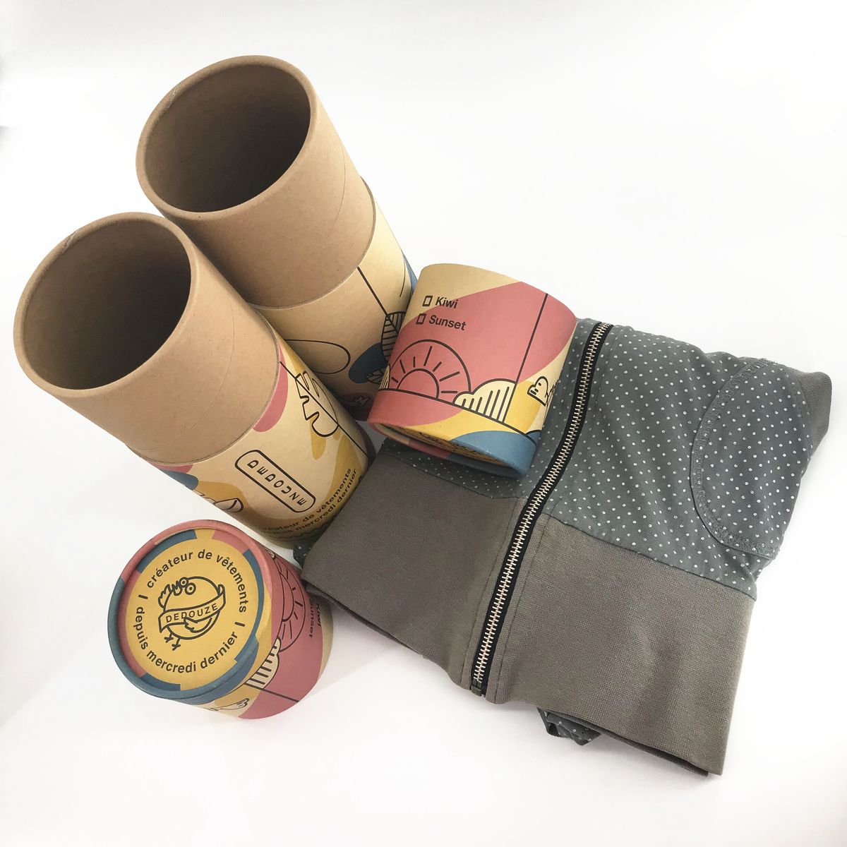 Kraft Paper Tubes And Colored Printed Round Box