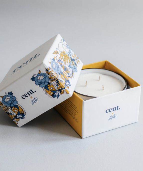 Luxury candle packaging top-base box