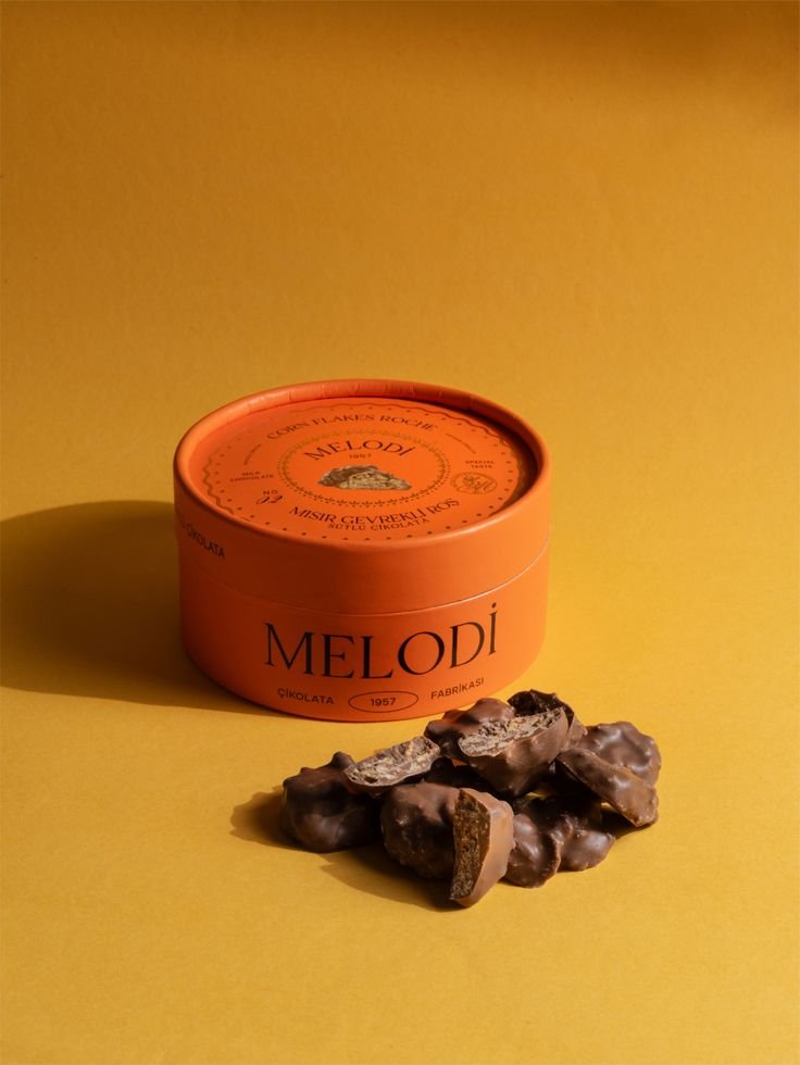 Luxurious chocolate round box